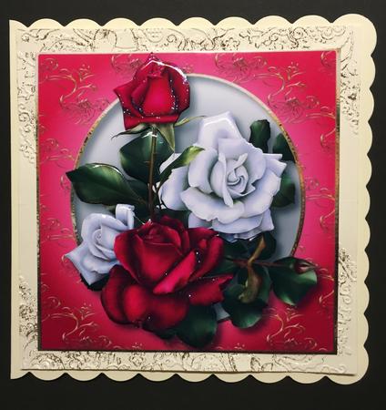 Beautiful Pink & White Roses by Bettina Keis Jensen