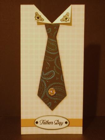 Man's Shirt & Tie Quick Card with Decoupage by Betty Aldred
