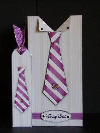 Man's Shirt & Tie Quick Card with Decoupage by Betty Aldred