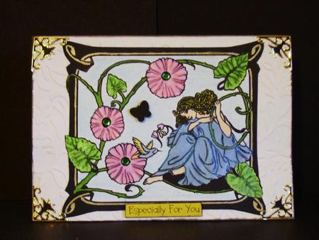 Art Nouveau Fairies Digital Stamps 1 by Betty Aldred