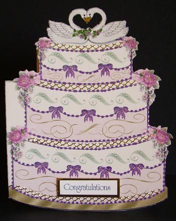 Anniversary/wedding Cake Congratulations Card by Betty Aldred
