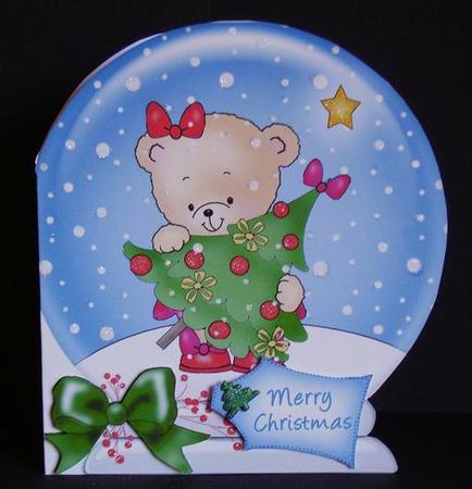 Rosie's Xmas Tree Snow Globe by Betty Aldred