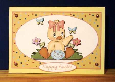 Easter Chick with Butterflies by Betty Aldred