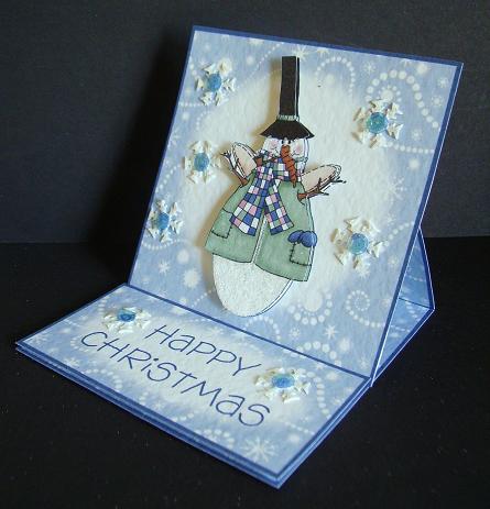 Snow Angel 5 Minute Easel Card by Betty Aldred