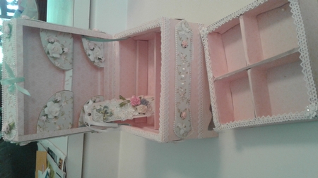 A Fine Romance 8X8 Ornate Keepsake Box, Popup Card, Bookmark & Hanging Heart Gift Kit by Betty-Ellen Crum