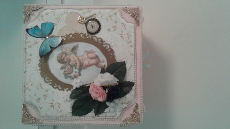 A Fine Romance 8X8 Ornate Keepsake Box, Popup Card, Bookmark & Hanging Heart Gift Kit by Betty-Ellen Crum