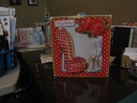 Lovely Red Polka Dot Shoes with Red Roses  by Betty-Ellen Crum