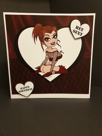 Allura Von D - 8x8 Quick Card - Maroon by Beverley Cook