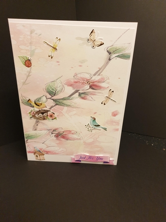 Pale Pink Floral BG by Beverley Cook