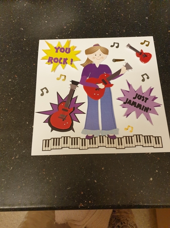 Little Miss Topper Sheet - Rock Star - Purple by Beverley Cook