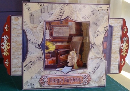 3D Room with a View - Vintage Music Room by Beverley Hassell