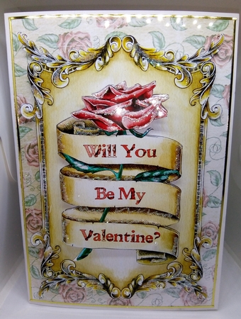 Rose and Scroll by Beverley Hassell