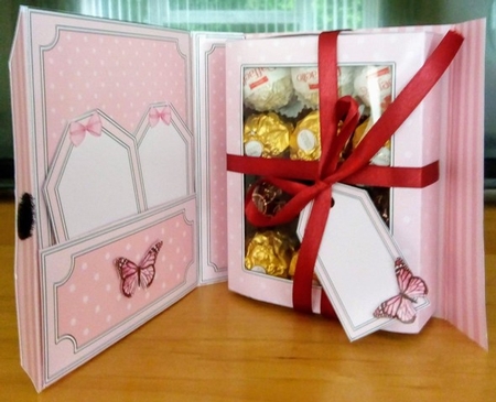 3D Gift Box Card Kit 3d Decoupage - Butterfly & Flowers Birdcage by Beverley Hassell