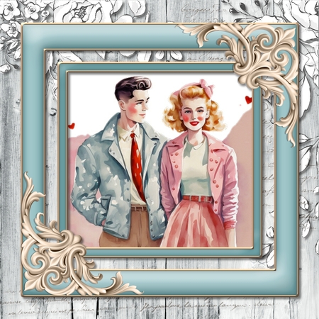 Retro Couples ATC / Cards / Tags by Beverley Hazelgrave