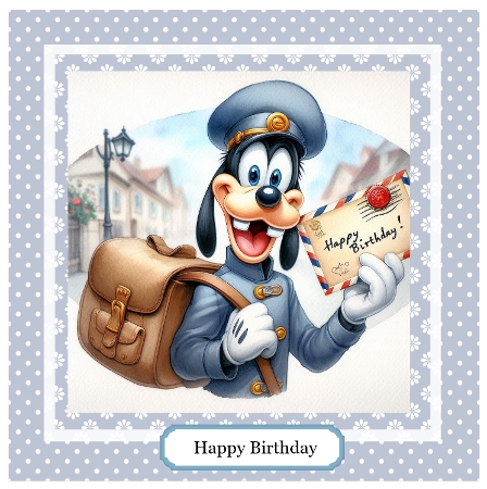 Birthday Goofy by Beverley Hazelgrave