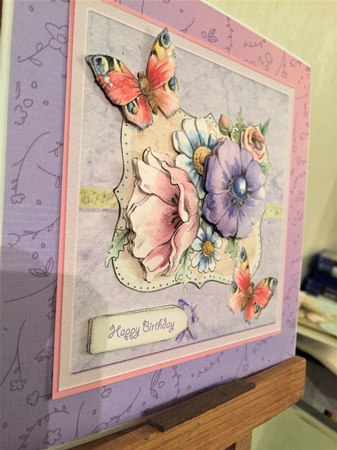 Florals and butterfly by Beverley Hazelgrave