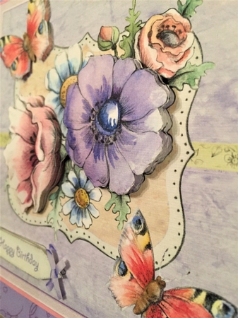 Florals and butterfly by Beverley Hazelgrave