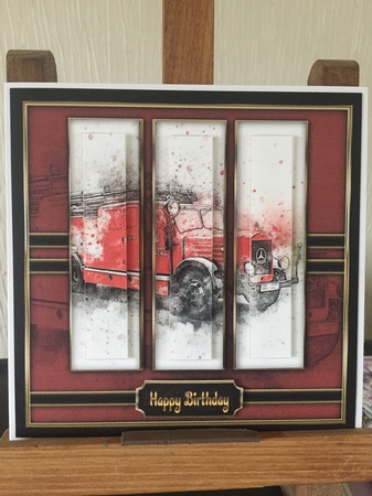 Fire Truck 3 Page Pyramage Mini Kit by Beverley Hazelgrave