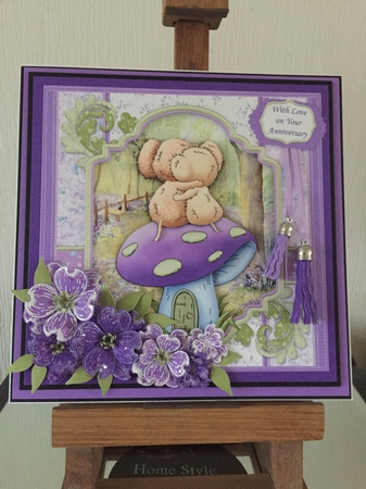 TOGETHER MICE 8x8 Decoupage & Insert Mini Kit All Occasions by Beverley Hazelgrave
