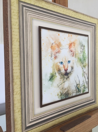 Cat 1 8x8 Card Front / Topper by Beverley Hazelgrave