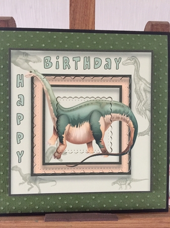 Grrrrr Dinosaur Card Topper - Dinosaur 4 by Beverley Hazelgrave