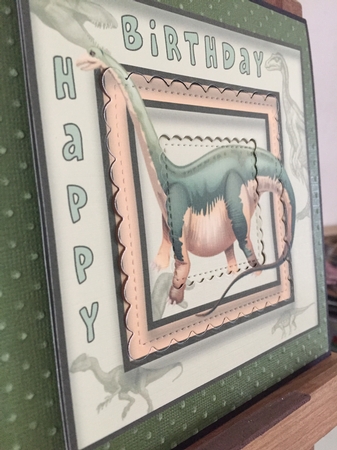 Grrrrr Dinosaur Card Topper - Dinosaur 4 by Beverley Hazelgrave