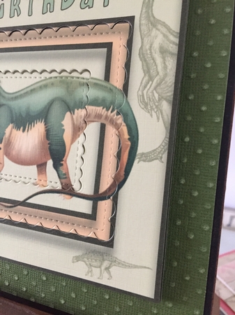 Grrrrr Dinosaur Card Topper - Dinosaur 4 by Beverley Hazelgrave