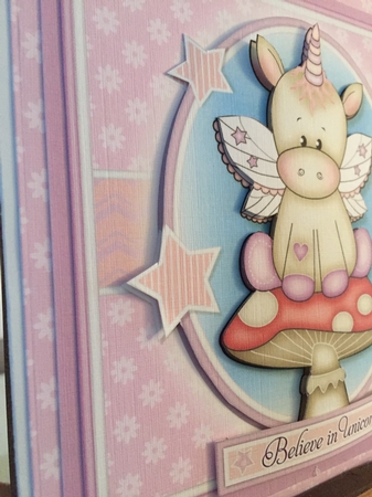 Unicorn on Toadstool Kit With Ages 1 to 10 years. New Baby by Beverley Hazelgrave