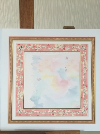 Love heart bear 7x7 card by Beverley Hazelgrave