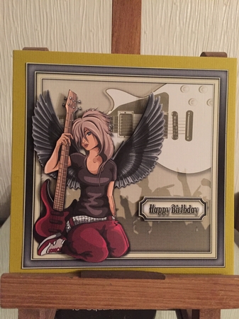 Angel of Rock Decoupage 8x8 Mini Kit by Beverley Hazelgrave