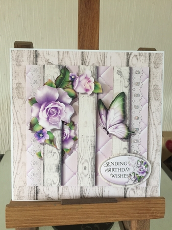 Lilac Woodland Butterfly by Beverley Hazelgrave