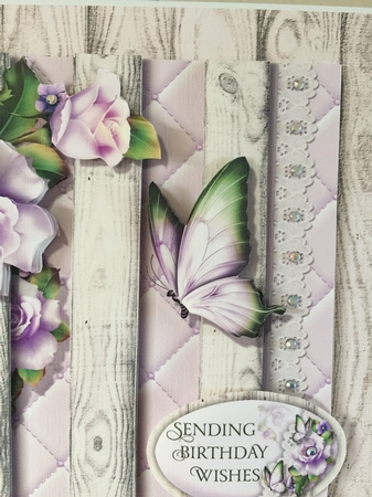 Lilac Woodland Butterfly by Beverley Hazelgrave