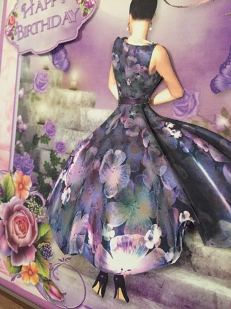 1950s Purple Rose Staircase Lady Mini Kit by Beverley Hazelgrave