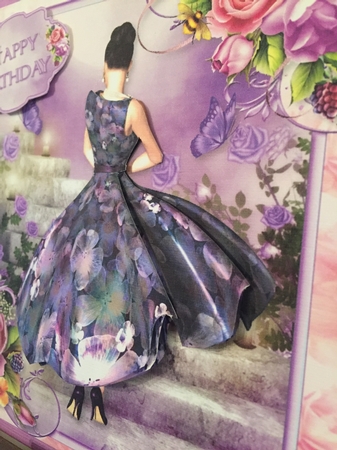 1950s Purple Rose Staircase Lady Mini Kit by Beverley Hazelgrave