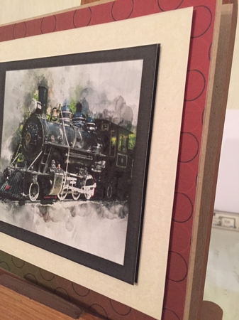 water color Toppers collection - train by Beverley Hazelgrave