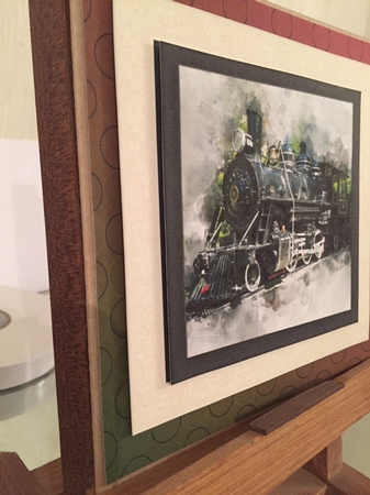 water color Toppers collection - train by Beverley Hazelgrave