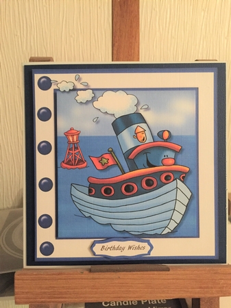 Blue TillysTugboat  by Beverley Hazelgrave