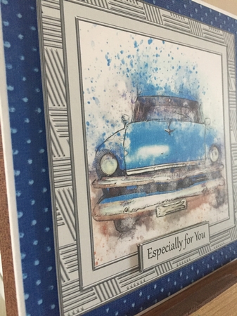 Car 1 8x8 Card Front Topper  by Beverley Hazelgrave