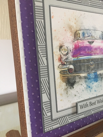 Car 2 8x8 Card Front Topper  by Beverley Hazelgrave