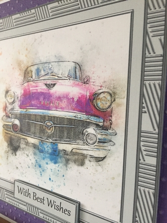 Car 2 8x8 Card Front Topper  by Beverley Hazelgrave