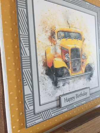 Car 3 8x8 Card Front Topper  by Beverley Hazelgrave