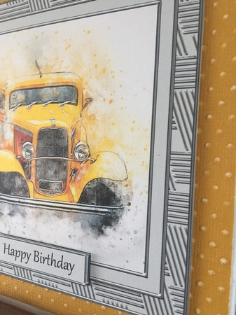 Car 3 8x8 Card Front Topper  by Beverley Hazelgrave