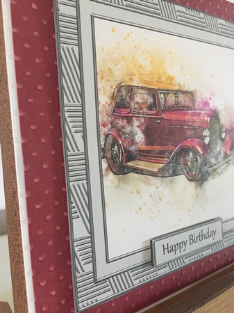 Car 4 8x8 Card Front Topper  by Beverley Hazelgrave