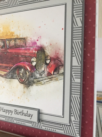 Car 4 8x8 Card Front Topper  by Beverley Hazelgrave