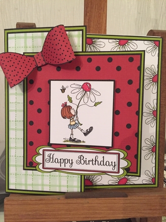 Red Daisies Happy Birthday by Beverley Hazelgrave
