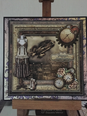 Steampunk 8x8 Decoupage Mini Kit by Beverley Hazelgrave