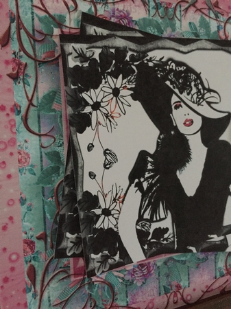 Beautiful Black And White Glamour Girl 8x8 by Beverley Hazelgrave