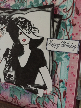 Beautiful Black And White Glamour Girl 8x8 by Beverley Hazelgrave
