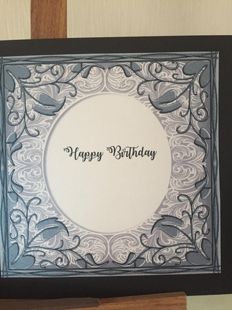 Dusky Baroque Frame Inlay Paper by Beverley Hazelgrave