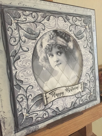 Dusky Baroque Frame Inlay Paper by Beverley Hazelgrave